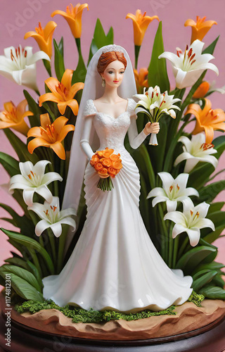 bride with flowers
