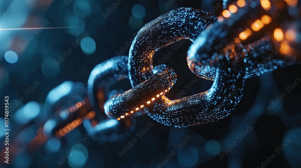 Abstract Digital Chain Link Network Connection Abstract Digital Chain Link Network Connection