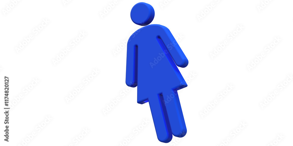3D Woman and Man icon isolated on a Transparent Background 3D Woman and Man icon isolated on a Transparent Background