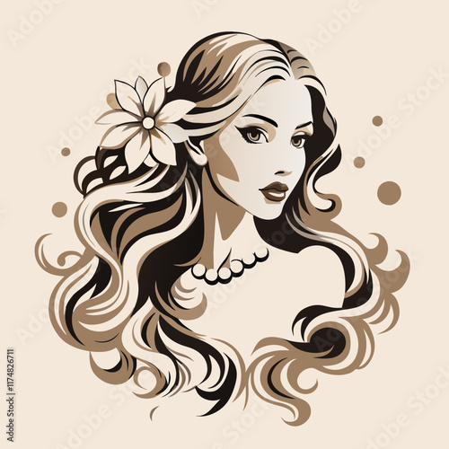 woman with flower