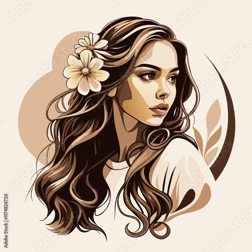 woman with flower