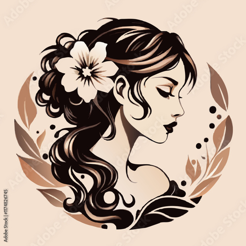 woman with flower