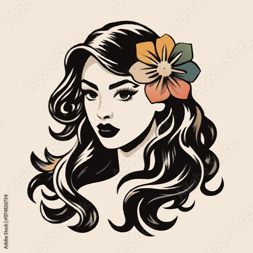 woman with flower