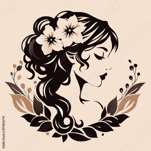 woman with flower