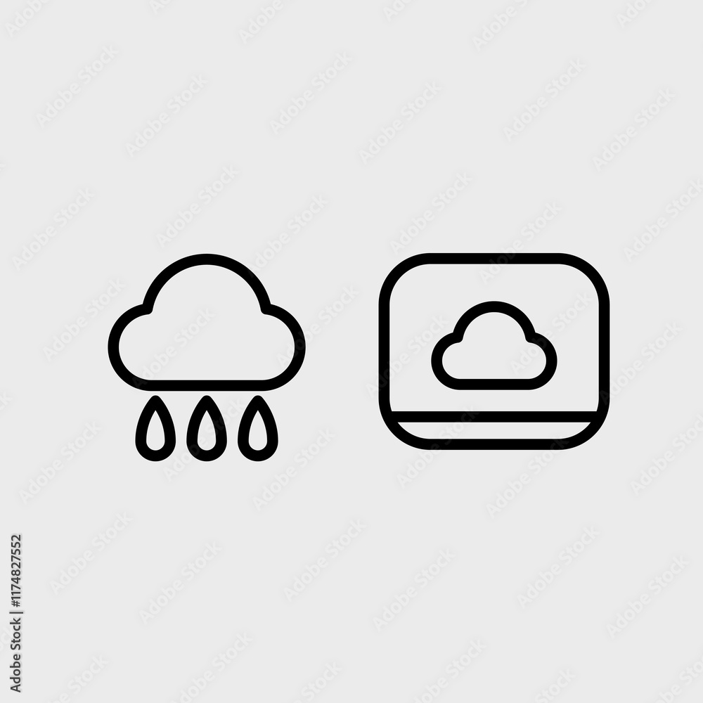 Weather icon and weather prediction vector symbol set. Weather icon and weather prediction vector symbol set.