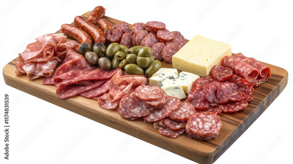 A Beautifully Arranged Charcuterie Board Featuring Various Cured Meats, Cheeses, and Olives Perfect for Entertaining Family and Friends at Social Gatherings and Events A Beautifully Arranged Charcuterie Board Featuring Various Cured Meats, Cheeses, and Olives Perfect for Entertaining Family and Friends at Social Gatherings and Events