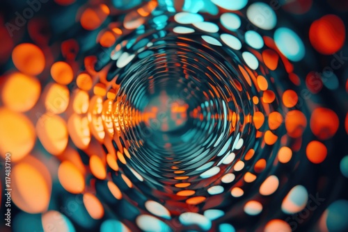 Close-up view of a circular object