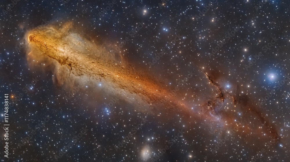 Fototapeta premium Cosmic Nebulae Illuminated Starfield Celestial Display