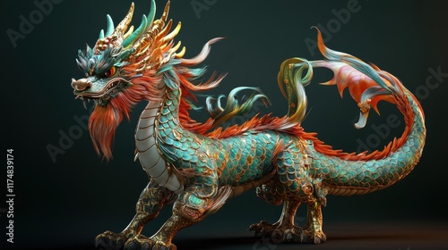 Wallpaper Mural Majestic Dragon Costume with Detailed Pattern Torontodigital.ca