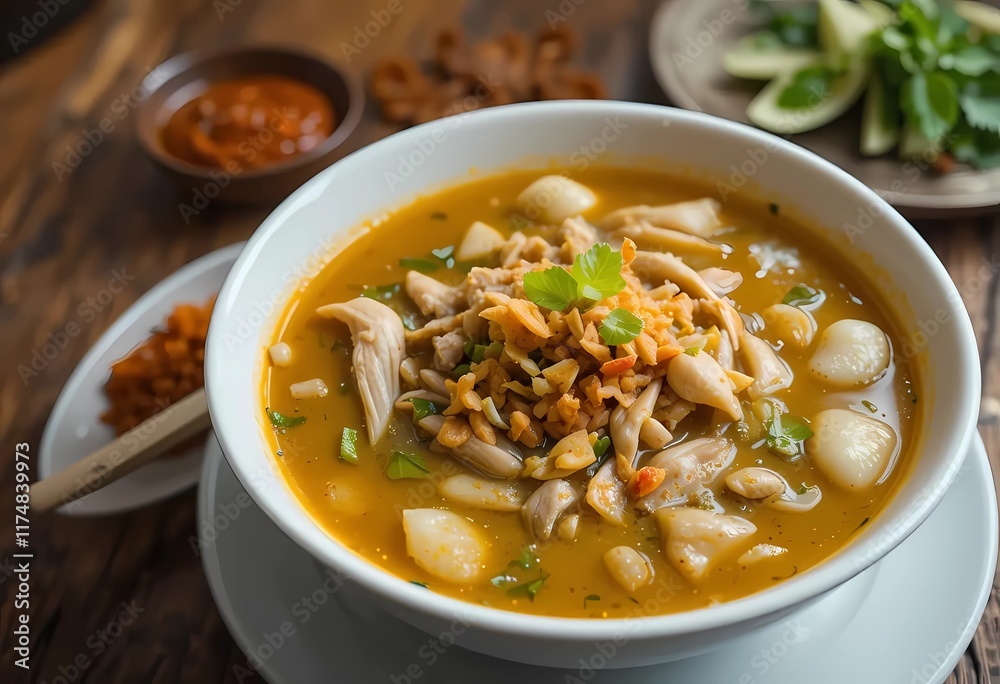 Delicious Creamy Chicken Soup with Aromatic Spices Delicious Creamy Chicken Soup with Aromatic Spices