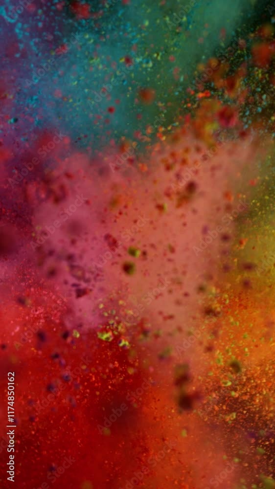 Super Slow Motion Shot of Color Powder Explosion Isolated on Black Background . Filmed on High Speed Cinematic Camera at 1000 fps Super Slow Motion Shot of Color Powder Explosion Isolated on Black Background . Filmed on High Speed Cinematic Camera at 1000 fps