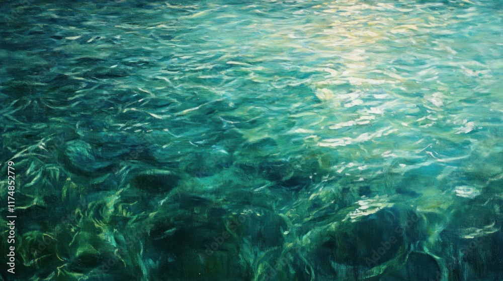 Obraz premium Impressionistic Painting of Rippling Water