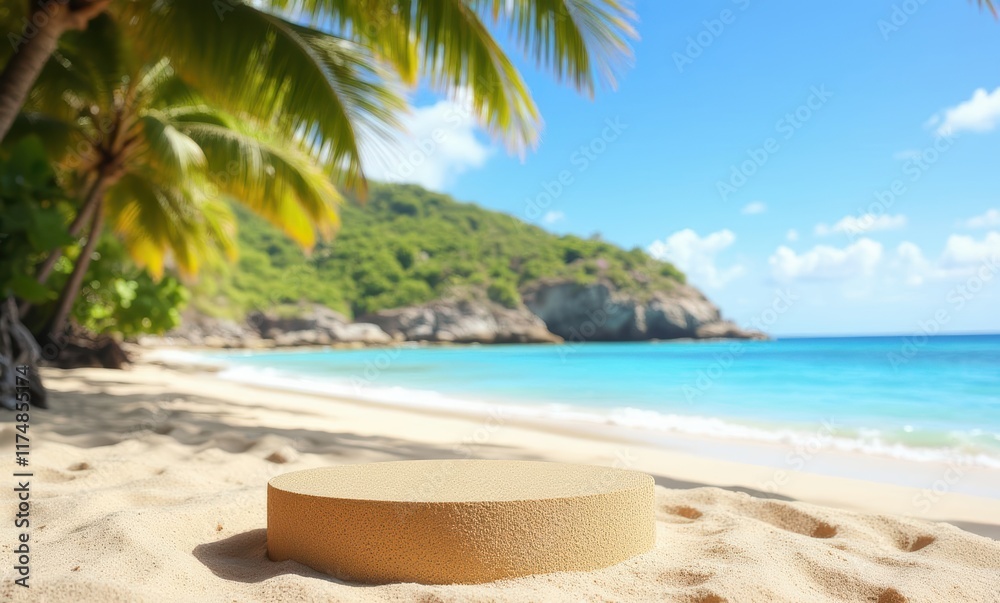 Calming beach scene with sandy shore Calming beach scene with sandy shore