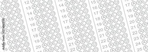 multiple choice answer paper.	