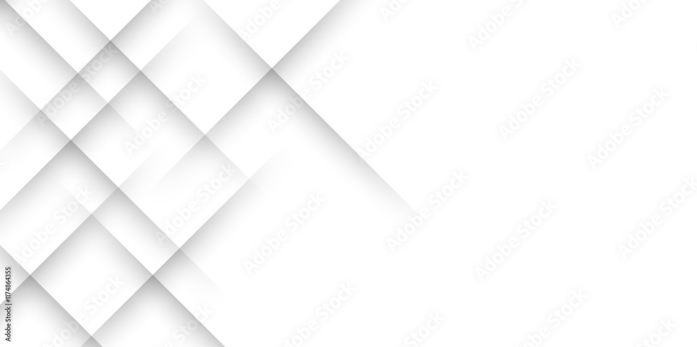 Abstract background with lines White background with diamond and triangle shapes layered in modern abstract pattern design. design for brochure, website, flyer. Geometric wallpaper for certificate.