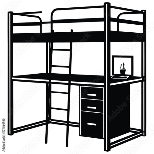 bunk bed vector file