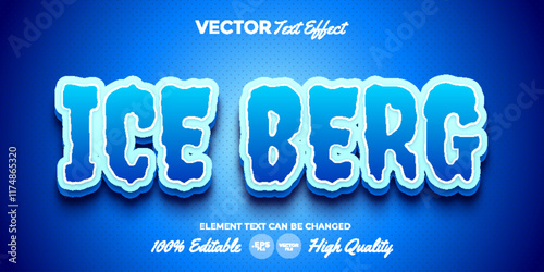 Ice Berg Editable Text Effect
