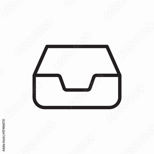 Inbox message archive folder icon vector sign