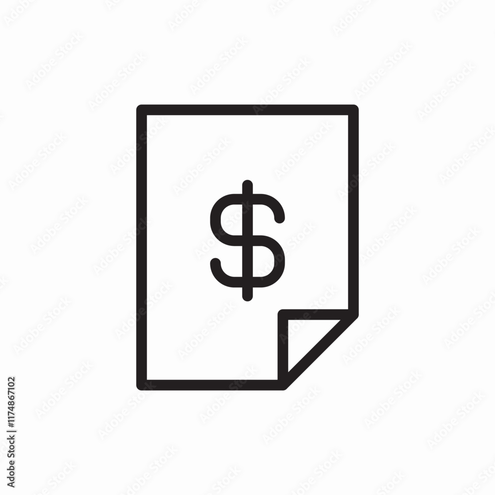 Financial document report paper icon vector sign Financial document report paper icon vector sign