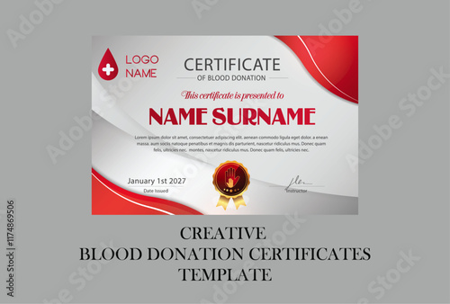 blood donation certificates