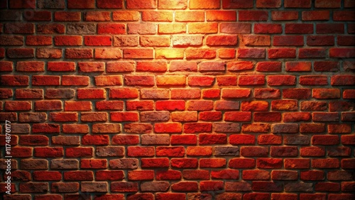 Low-lit, vertical shot of a dark red brick wall; seamless texture perfect for backgrounds.