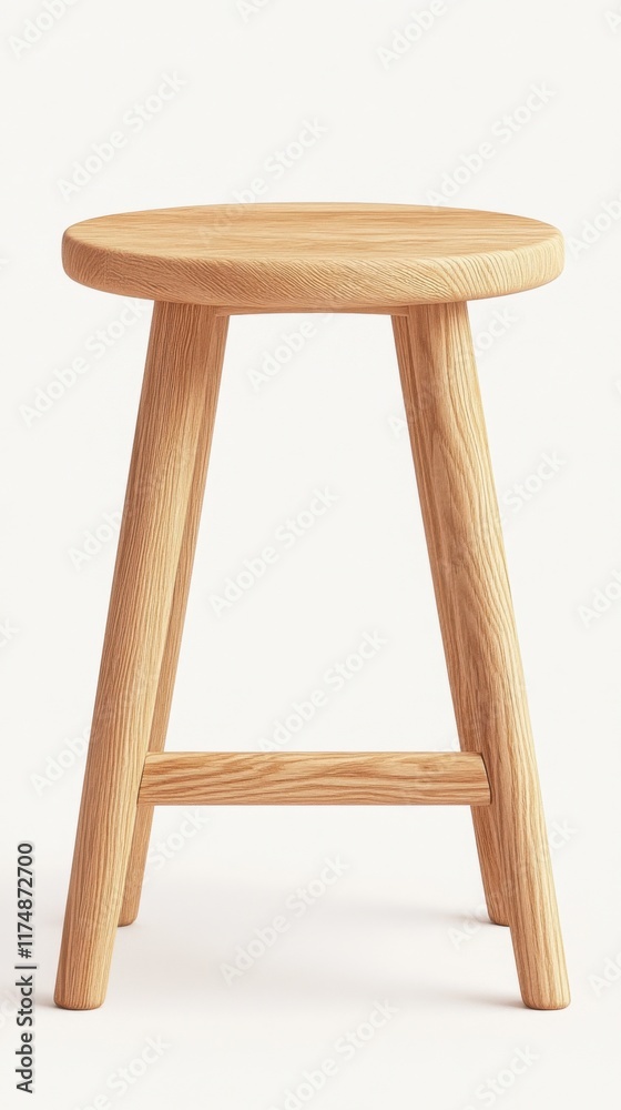 A small, round Scandinavian-style table with a minimalist design, featuring a light wood finish and three legs. Isolated on a light background. A small, round Scandinavian-style table with a minimalist design, featuring a light wood finish and three legs. Isolated on a light background.