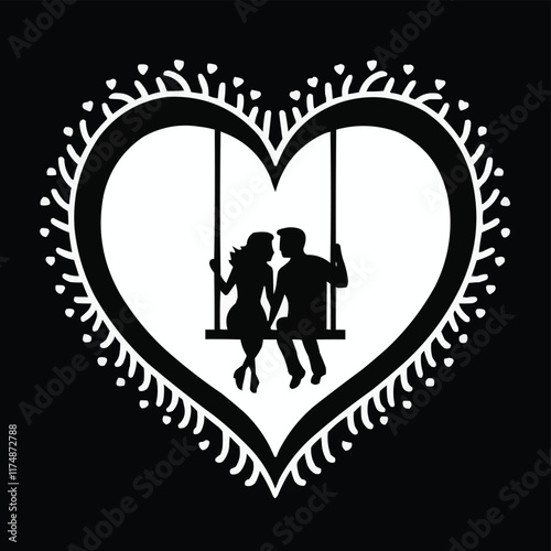 Vector illustration a man on his knees, makes a proposal to marry the woman Couple silhouette vector illustration and artwork
 