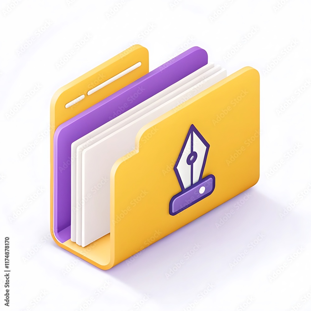 Folder isolated. File folder cute minimal icon concept. 3D render illustration, Documents Folder 3d Design Folder isolated. File folder cute minimal icon concept. 3D render illustration, Documents Folder 3d Design