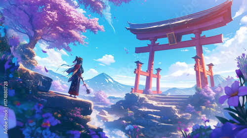 Sakura and Torii