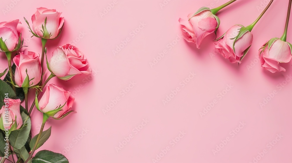 Fototapeta premium Unveiling the Enchanting Valentine's Day Pink - themed Background