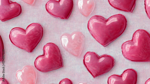 seamless repeat and fully tileable pattern background of valentines day / wedding hearts