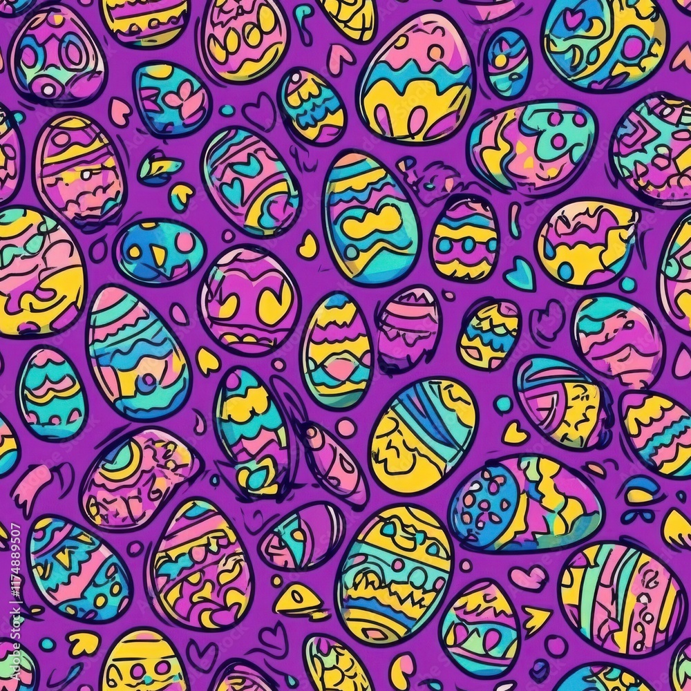 Naklejka premium easter egg simless patern
