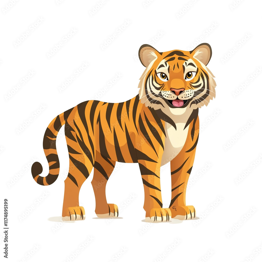 Obraz premium Majestic Bengal Tiger Illustration