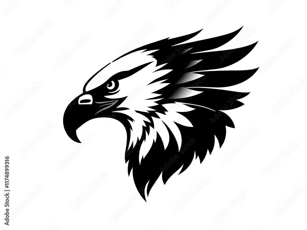 Obraz premium Eagle head silhouette