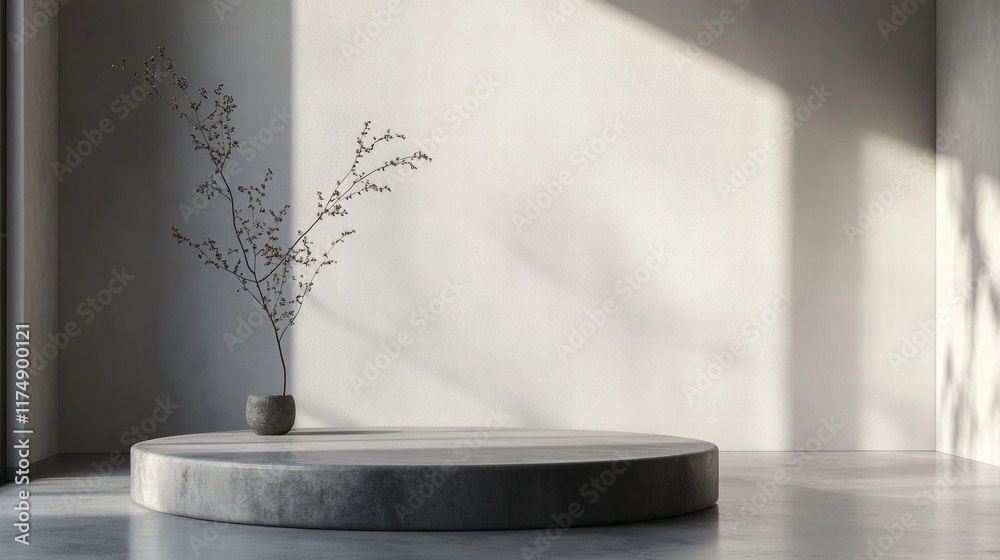 Minimalist 3D podium with natural lighting – the perfect stage for your product presentation Minimalist 3D podium with natural lighting – the perfect stage for your product presentation