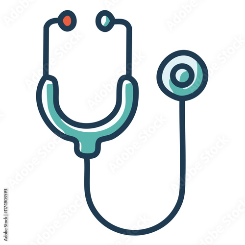 stethoscope on white background