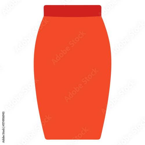 pencil skirt, ideal for modern and minimalist fashion concepts.