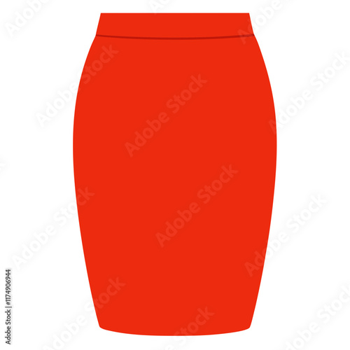 pencil skirt, ideal for modern and minimalist fashion concepts.
