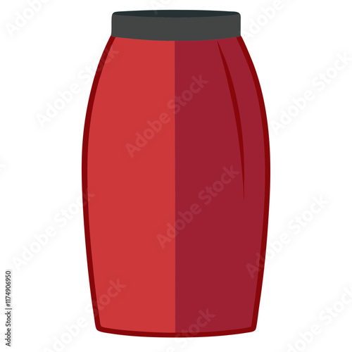 pencil skirt, ideal for modern and minimalist fashion concepts.