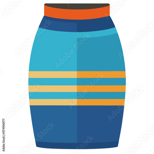 pencil skirt, ideal for modern and minimalist fashion concepts.