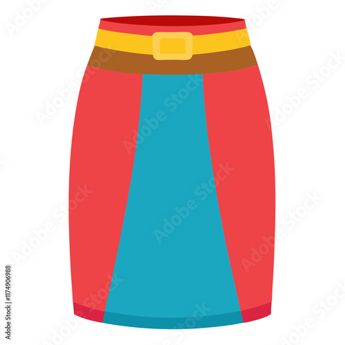 pencil skirt, ideal for modern and minimalist fashion concepts.