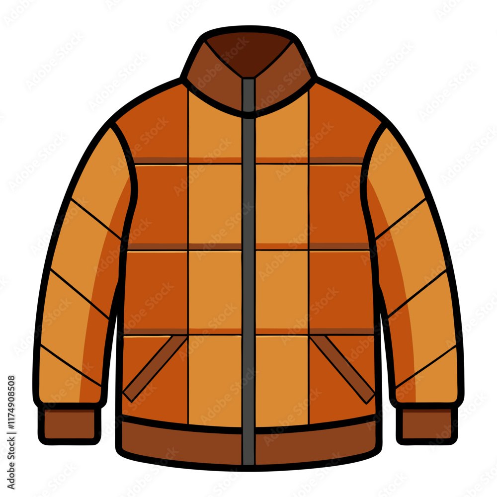 Brown and Orange Puffer Jacket Illustration, Stylized puffer jacket in shades of brown and orange with a quilted design, perfect for winter fashion or outdoor themes.
Brown and Orange Puffer Jacket Illustration, Stylized puffer jacket in shades of brown and orange with a quilted design, perfect for winter fashion or outdoor themes.