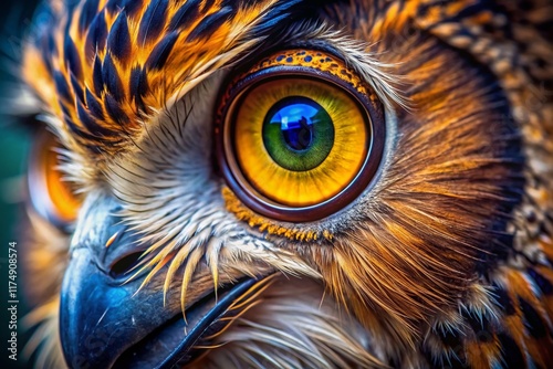 Macro Photography: Fish Owl Eye Detail - Stunning Wildlife Close-Up photo