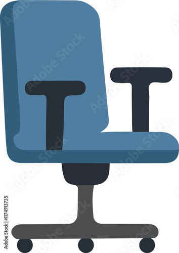 Modern office chair vector on white background.