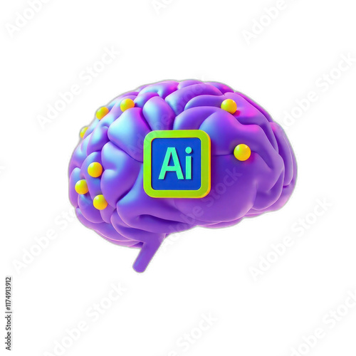 AI Brainpower  Digital intelligence concept.