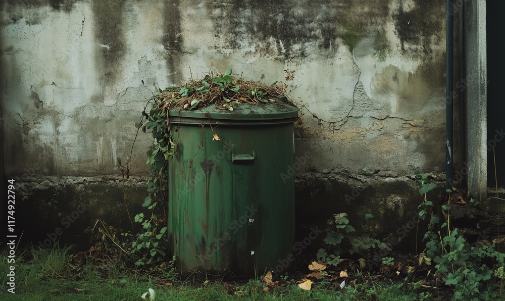 Obraz premium A single compost bin