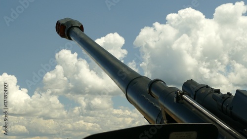 howitzer and clouds