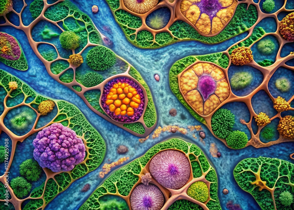 Microscopic View of Pancreas Tissue: Islets of Langerhans and Acinar Cells