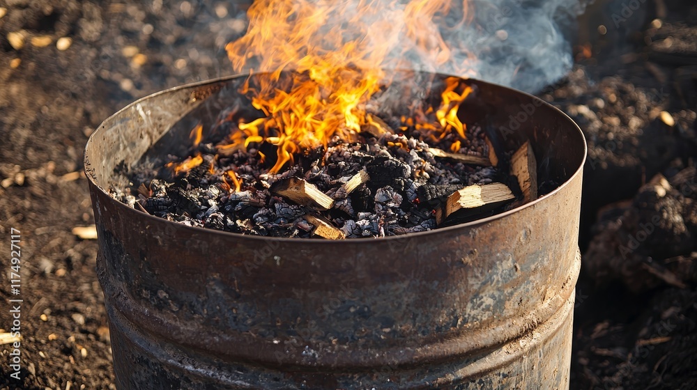 Open Burning in a Metal Barrel Contributing to Air Pollution in a Suburban Area Open Burning in a Metal Barrel Contributing to Air Pollution in a Suburban Area