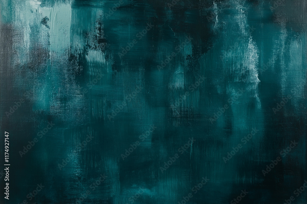 Obraz premium Teal Metallic Texture with Paint Streaks and Grunge Dust Patterns on a Distressed Background for Design Inspiration. Generative Ai